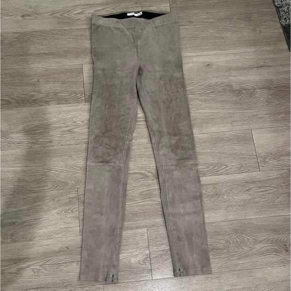 Linea Pelle Taupe Suede Leggings Small - Picture 4 of 9